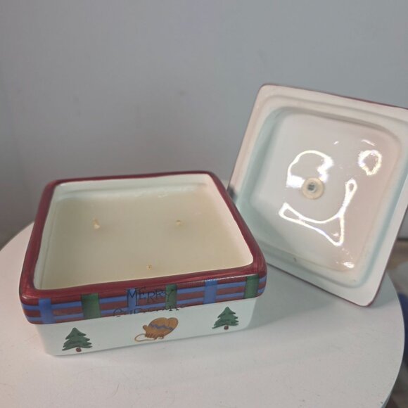 Polar Bear Christmas Ceramic Box With Lid By Pfaltzgraff Crazy Mountain - Picture 4 of 10